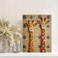 thumbnail image 2 of Giraffe Duo Textured Canvas Wall Art, Modern Animal Print for Living Room Bedroom Nursery Entryway Office Kitchen Home Decor, 2 of 8