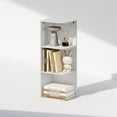 thumbnail image 5 of Furinno Reed 3-Tier Space Saving Corner Storage Display Shelf, Bookshelf, White, 5 of 6
