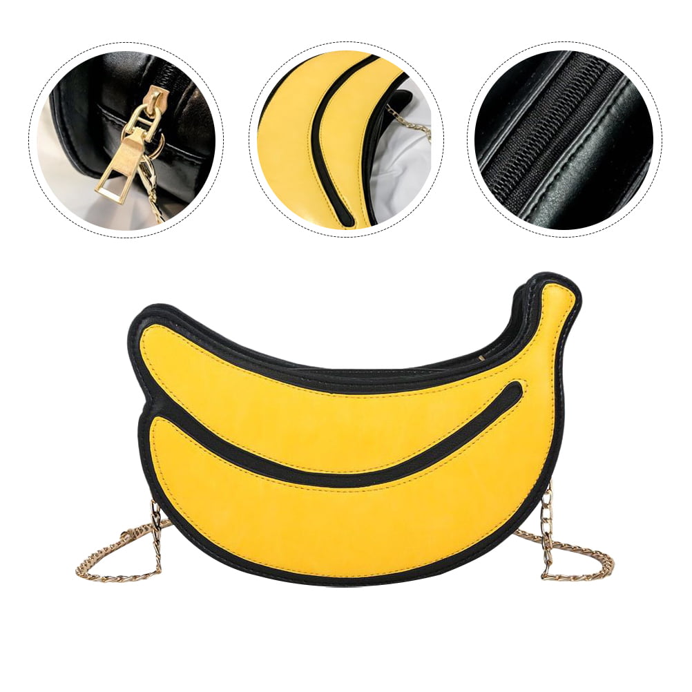 Banana Shaped Canvas Handbags Kawaii Cartoon Crossbody Bag - Temu