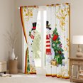 thumbnail image 3 of Manfei Retro Christmas Snowman Curtains Pack of 2 (42x84 Each), Winter Snowflake Xmas Tree Curtains Blackout, Teens Boys Girls Kids Bedroom Curtains, Living Room Curtains Decor, 3 of 6