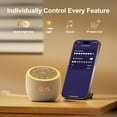 thumbnail image 3 of White Noise Sound  for Sleeping, 388 Soothing Sounds,  Pro 2  APP Control, Custom Buttons Bedside Dimmable Alarm Clock Night Light, for Adults  Kids Lullaby, 3 of 6