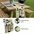 thumbnail image 5 of Yellow Black Geometric Table Runner - 36 Inch Long, Kitchen Dining Table Runner Dresser Scarves, Modern Simple Abstract Art Farmhouse Decor for Coffee Tables Wedding Party Banquet, 5 of 8