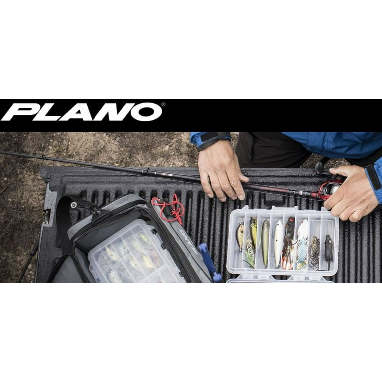  Plano Compact Side by Side Tackle Box,Gray/Clear