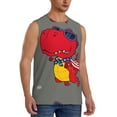 thumbnail image 2 of Balery Dinosaur Super Hero Cartoon Men's Sleeveless Muscle Shirts Workout Tank Top, Moisture Wicking, Odor Protection-XX-Large, 2 of 8