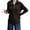 Coffee, variant on EchfiProm V Neck Women Sweater Brown Half Zip Christmas Ribbed Trendy Solid Long Sleeve Pullover Sweater Top