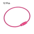 thumbnail image 3 of Unique Bargains 12Pack Cable Key Rings, 6-inch(155mm) Wire Keychain Twist Loops, Rose Red, 3 of 7