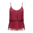thumbnail image 5 of Erwazi Tank Tops for Women Summer Solid Sleeveless Tassel Top Flowy Loose Fit Trendy Casual Camisole Stylish Tops, 5 of 5