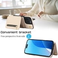 thumbnail image 4 of For Iphone 16 Pro Max Ym006 Skin Feel Zipper Card Bag Phone Case With Dual,iPhone 16 Pro, 4 of 8
