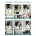 thumbnail image 5 of Black Marble Tie Up Curtains for Windows 63 Inch Length Balloon Curtains Kitchen Adjustable Balloon Window Shade Grey Gold Texture Vintage Farmhouse Art Tie Up Valance Bathroom Curtain Window 52"x63", 5 of 6