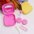 thumbnail image 4 of Trayknick Cute Pocket Mini Lens Case Travel Kit Easy Carry Mirror Container Holder Hot Pink, 4 of 13