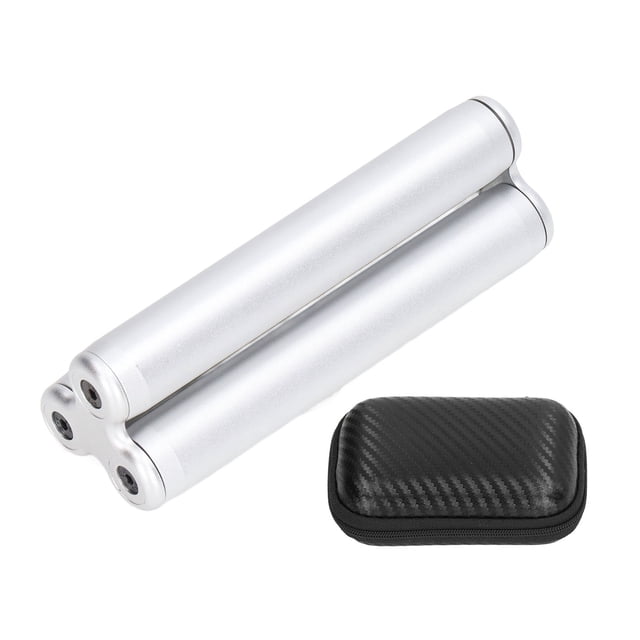 Rodillo de masaje para dedos de aleación de aluminio para aliviar el estrés y la ansiedad, juguete de descompresión portátil, plateado