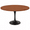 Brown, variant on LeisureMod Verve Mid-Century Modern Dining Table with a 48" Round MDF Tabletop and Black Steel Pedestal Base for Kitchen and Dining Room, Black