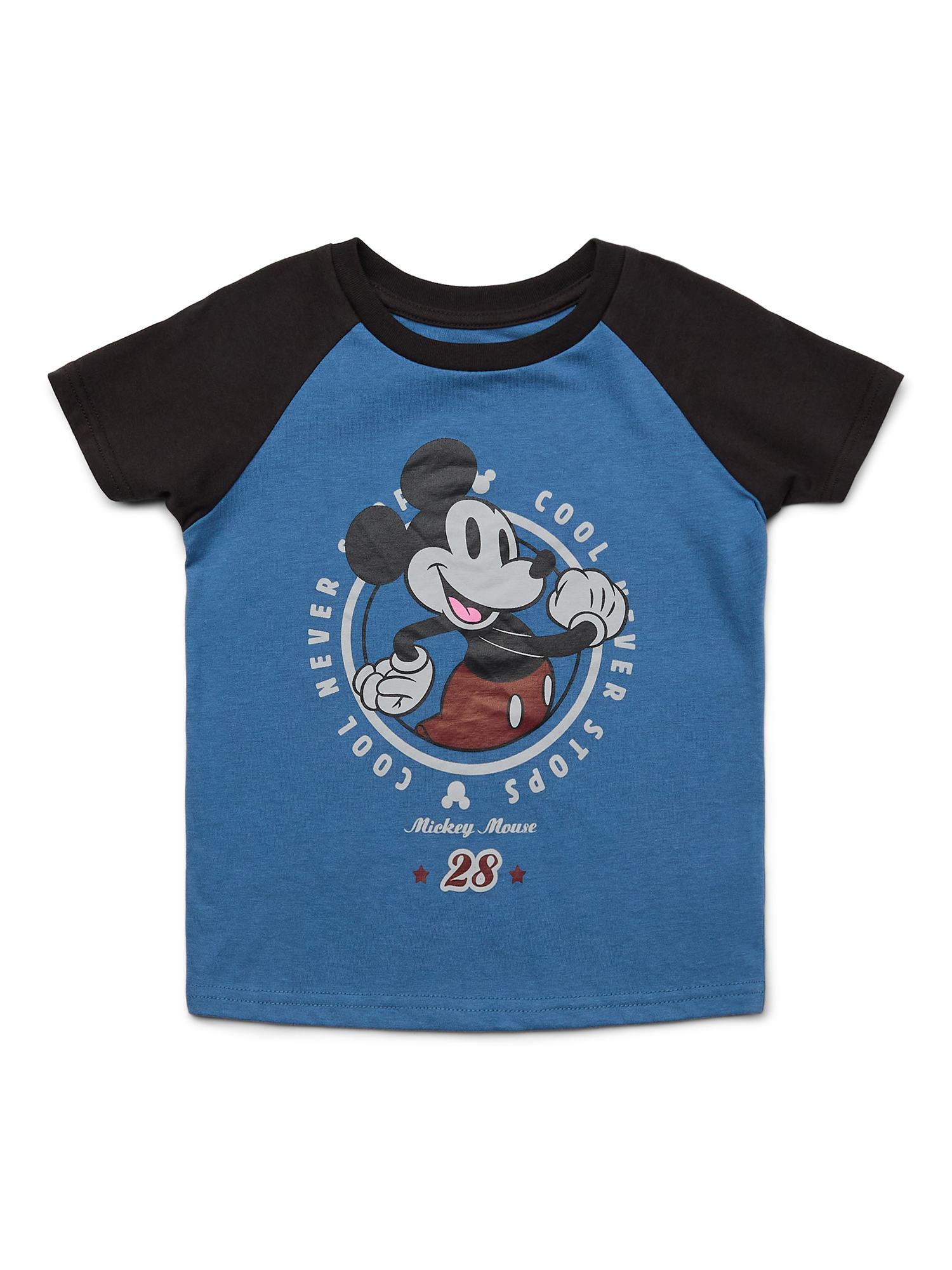Disney Mickey Mouse Toddler Boys Graphic Print Raglan Tees, 4-Pack, Sizes 2T-5T