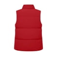 thumbnail image 4 of cocolona Puffer Vest for Women Stand Collar Zipper Snap Sleeveless Jacket Casual LightWeight Winter Warm Outerwear, 4 of 7