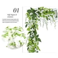 thumbnail image 4 of 80" Wisteria Hanging Flowers Garland - Artificial Flowers Fake Wisteria Vine Hanging Garland Silk Flowers String for Valentines Day Decorations Wedding Home Greenery Wall Decor, 4 of 8