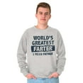 thumbnail image 5 of World's Greatest Farter Funny Fathers Men's Crewneck Sweatshirt Brisco Brands X, 5 of 6