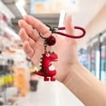 thumbnail image 4 of Ebo Premium Silicone Keychain Cartoon Dinosaur Key Ring for Kids Dinosaur Key Chain ( Red ) - 2 Pcs, 4 of 6
