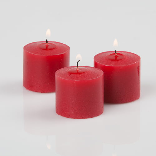 Cube Square Candles Unscented Black Vanilla Scented Apple & Cinnamon Red