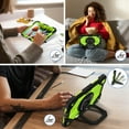thumbnail image 5 of ELEHOLD Heavy Duty Case for Samsung Galaxy Tab A9 Plus 11.0" (2023), 3-Layer Rugged 360 Rotating Kickstand Handle Grip Shoulder Strap Kids Friendly Shockproof Case for Galaxy Tab A9+,Black+Green, 5 of 9