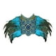 thumbnail image 5 of Chal de plumas artificiales para disfraz de cosplay para cóctel de Año Nuevo Azul, 5 of 9