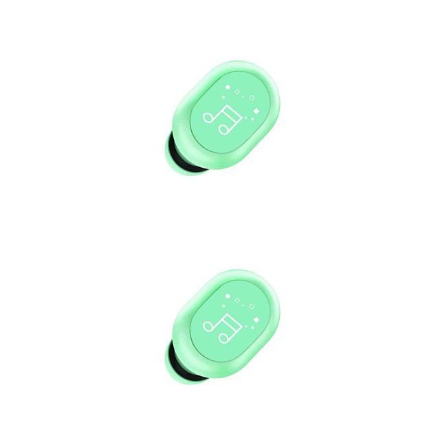Injueey Auriculares inalámbricos compatibles con Bluetooth V5.0 Auriculares IPX4 Auriculares impermeables Deportes Música Volumen Luz Micrófono Verde 2piezas