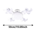 thumbnail image 3 of BotaniNest Socket Fan Light Screw In Ceiling Fan With Remote Control Light Bulb Dimmable 3 Color Temperatures & 3 Wind Speeds E27 Screw In Installation For Bedroom Kitchen Garage (4 Head), 3 of 7