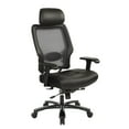 thumbnail image 2 of SPACE Seating Executive Big and Tall Chair in Black Bonded Leather Fabric w/ Headrest, 2 of 4