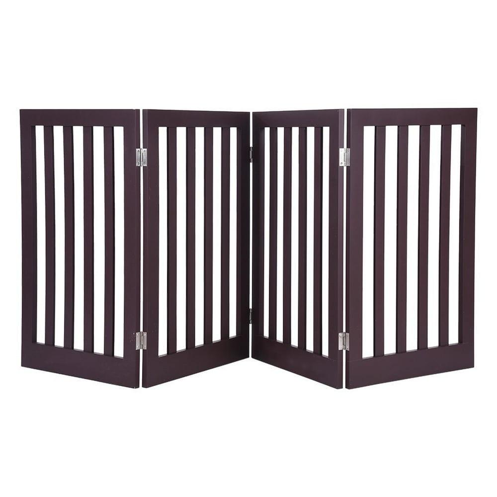 Iuhan Standing Folding Indoor Pet Dog Gate Stairs Puppy Gate Step Over