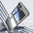 thumbnail image 5 of for Samsung Galaxy Z Flip 7 Case Clear Slim, [Built in Lens Protector] [Non Yellowing] TPU Bumper Transparent Back Hard Shell Shockproof Thin for Men Women for Samsung Galaxy Z Flip 7, Gray, 5 of 6