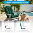thumbnail image 2 of Millsilo Outdoor Rocking Chair Cushion 44" x 19" x 4", High Back Patio Rocker Replacement Cushion, Water-Repellent, UV Fade-Resistant, Non-Slip Bottom, Green, 2 of 7