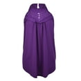 thumbnail image 3 of Pompotops Hauts Sans Manches Décontractés pour Femmes à Épaules Dénudées en Dentelle Coupe Régulière Hauts Chemise à Col en V, 3 of 5