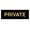 Black Gold, variant on Basic Private Sign (Walnut) - Large