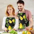 thumbnail image 5 of Yellow Lemon Fruit Limes Black Pattern Apron-Garden Aprons for Women with Pockets-Cotton Linen Waterproof Kitchen Cooking Gardening Aprons Adjustable for Kitchen,Cooking,BBQ and Salon 33x27 Inch, 5 of 7