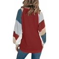 thumbnail image 2 of Hauts Grande Taille pour Femmes Manches Longues Col Rond Rayé Coupe Ample Tunique, 2 of 6
