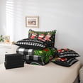 thumbnail image 6 of Homewish Merry Christmas 7-Piece Twin Bedding Sets,Cute Xmas Stocking 7-Piece Bedding Comforter Set,White Black Plaid Grid Sheet Sets For Girls Teens,Super Cozy Room Decor Reversible, 6 of 8