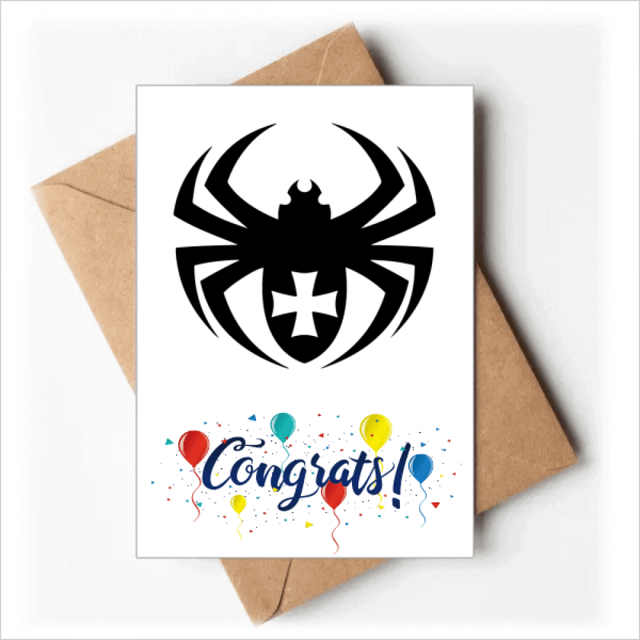 Black Spider Illustration Insect Pattern Wedding Cards Congratulations Greeting Envelopes