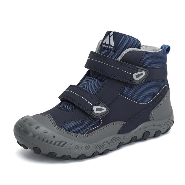 Zapatos de senderismo Mishansha para niños y niños, antideslizantes, azules, talla 13