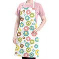 thumbnail image 5 of Pioneer Flower Floral Print Pattern Apron for Women and Men, Cotton Linen Waterproof with Pockets, Adjustable, 33x27 Inch for Kitchen, Gardening, BBQ, Salon, 5 of 6