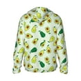 thumbnail image 3 of Uemuo Cartoon Fruit Pattern Women's Full Zip UPF 50+ Sun Protection Hoodie Jacket Long Sleeve Sun Shirt Hiking Outdoor Performance with Pockets-Small, 3 of 9