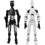 Action Figures - (Assembly Completed) Titan 13 Action Figure, T13 Action Figure 3D Printed Multi-Jointed Movable,Desktop Decorations for Action Figures for Game Lovers (Yellow)