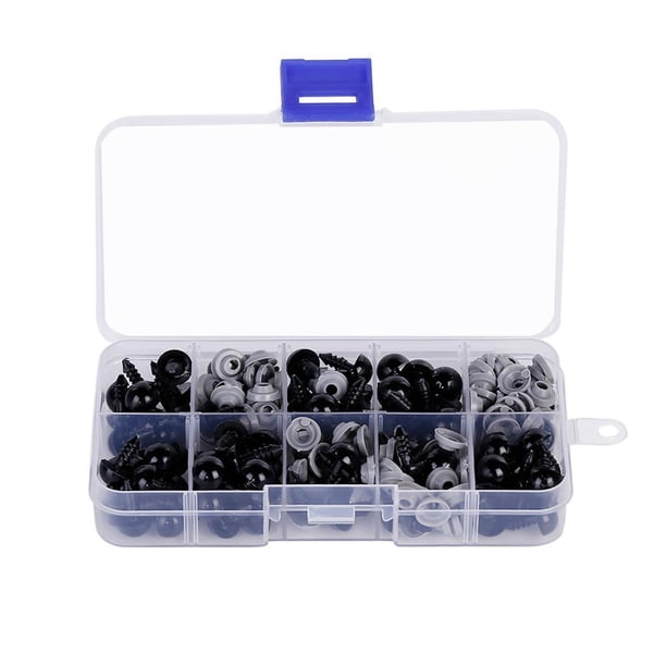 100 Uds. Ojos seguridad oso hechos a mano 6-12mm Mini para juguete peluche (10mm)