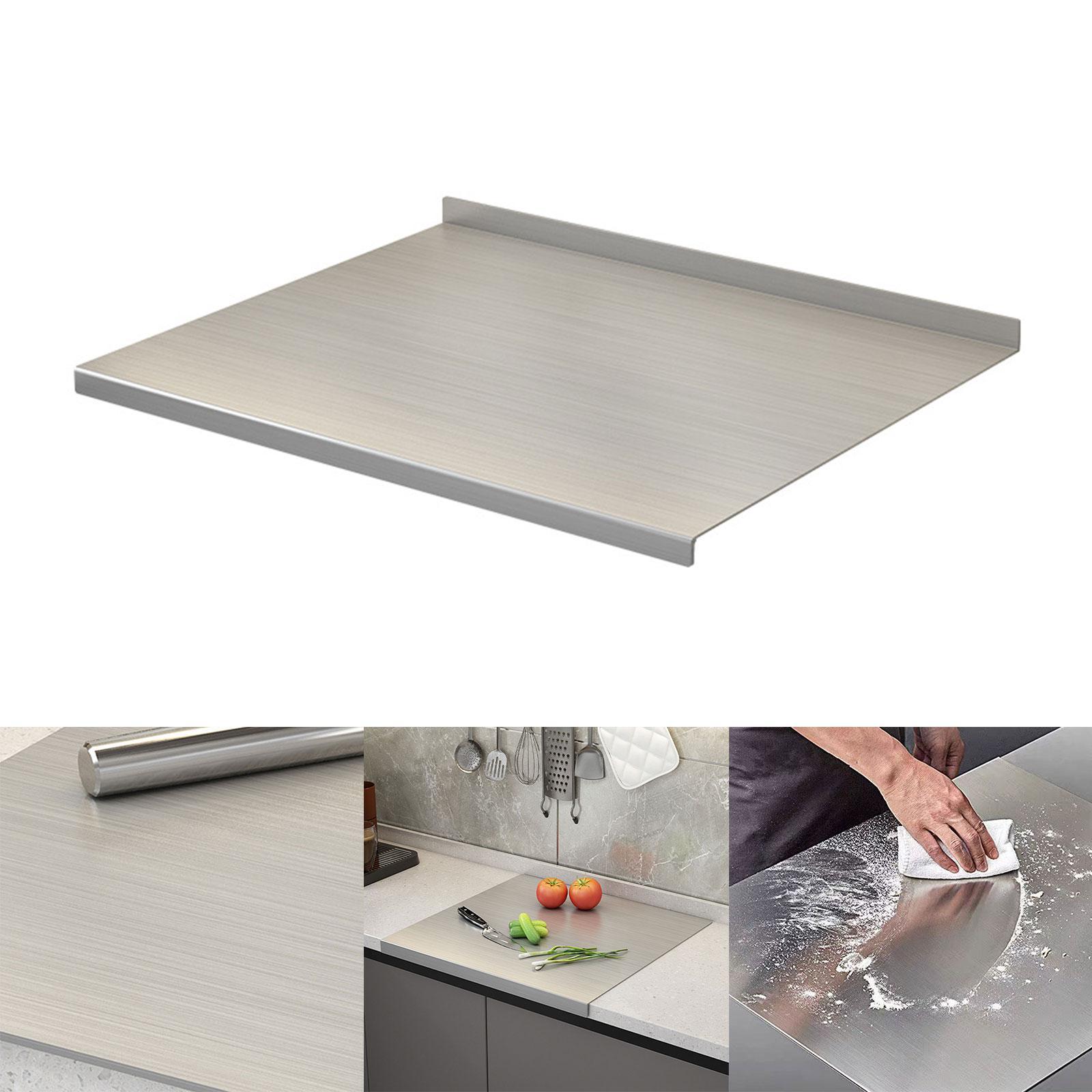 CarpNettore Stainless Steel Cutting Board Biscuits Board for Slicing Fruits Carving Meat 40cmx30cm