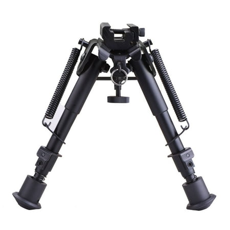 Adjustable Universal Rifle Bipod with Swivel Stud Rail Mount Adapter (6