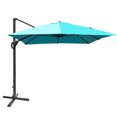 thumbnail image 2 of Costway 10'x13' Patio Offset Cantilever Umbrella Aluminum 360° Rotation Tilt Turquoise, 2 of 10