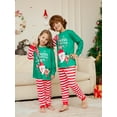 thumbnail image 5 of WIBACKER Kids Christmas Striped Santa Pajamas Long Sleeve Holiday Pjs Set Toddler Boys Girls Xmas Jammies 2-14 Years, 5 of 9