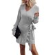 thumbnail image 2 of Vestido cárdigan Sunloudy para mujer, manga larga, cuello en V, cintura, lazo lateral, ropa informal ajustada, vestido elegante Sunloudy moda, 2 of 10