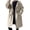 Khaki, variant on Men Trench Coat Hooded Loose Mid Length Big Pockets Long Sleeve Windproof Solid Color Zipper Closure Anti-wrinkle Elastic Cuff Streetwear Men Coat