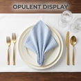 thumbnail image 2 of REGALWOVEN 6 Pack Cloth Napkins, Striped Washable and Reusable Table Dinner Napkins for Restaurant, Weddings, Events, and Parties Light Blue 24x16inch, 2 of 6