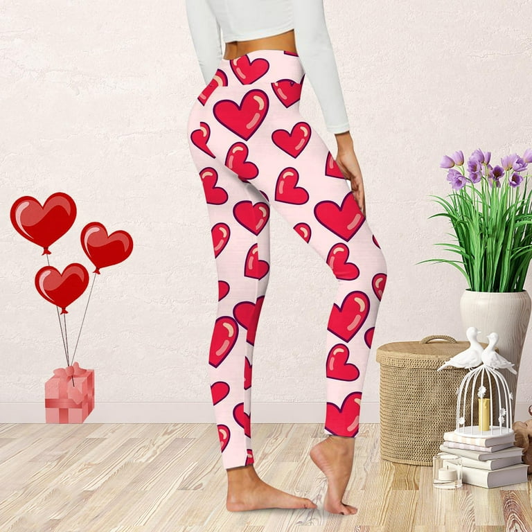 ketyyh-chn99 Valentines Day Womens Pants Comfy Women Yoga Leggings  Valentine Day Printing Casual Comfortable Home Leggings