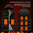 thumbnail image 6 of jsaierl Heated Vests Men Women Waterproof Outdoor Hiking Outerwear 9 Heating Area Electric Heated Jacket Snow Body Warmer Hooded Heated Clothing, 6 of 9